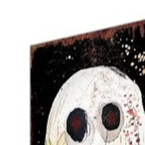 42" Black And White Solid Wood Wildflowers Halloween Ghost Garden Stake