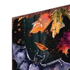 42" Black Orange And Purple Trick or Treat Jack-O-Lantern Solid Wood Garden Stake