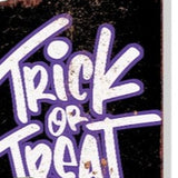 42" Black Orange And Purple Trick or Treat Jack-O-Lantern Solid Wood Garden Stake