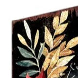 42" Black And Red Solid Wood Christmas Poinsettia Garden Stake