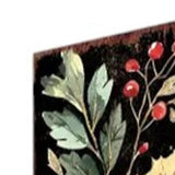 42" Black And Red Solid Wood Christmas Poinsettia Garden Stake