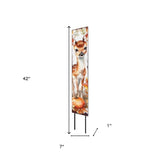 42" White And Brown Solid Wood Fall Deer Garden Stake