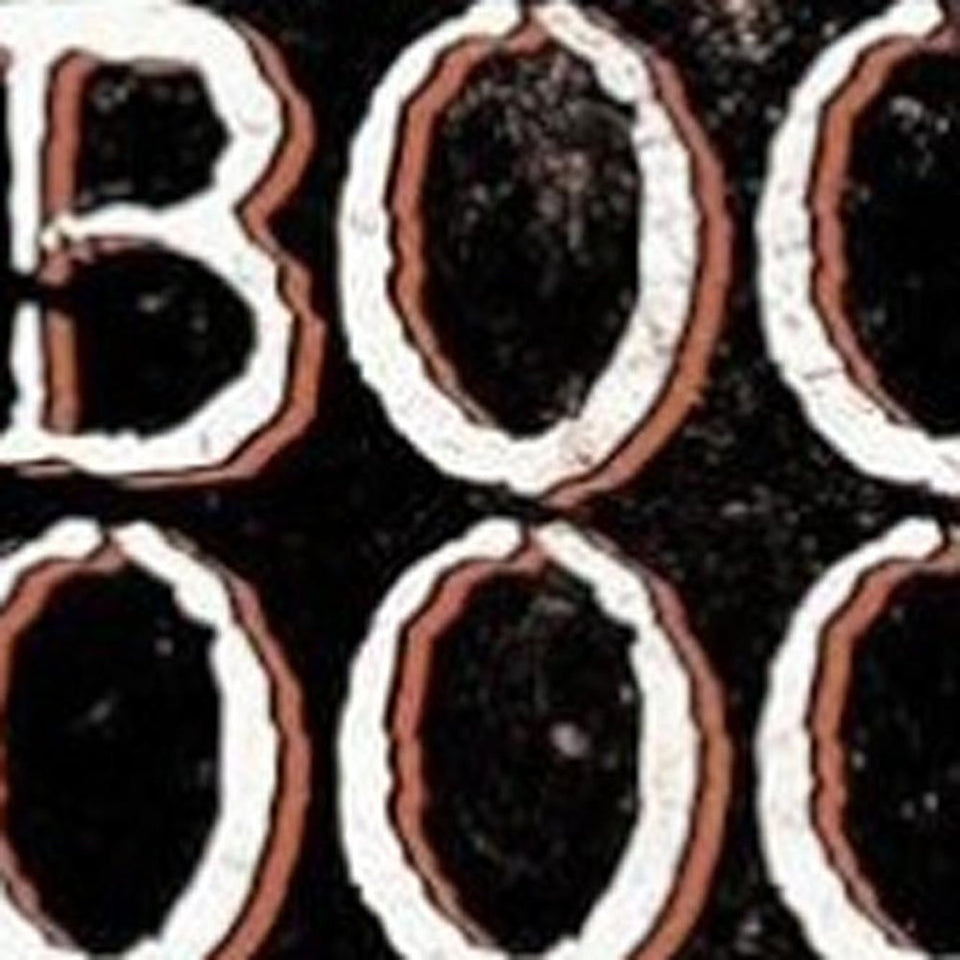 42" Black Orange And White Solid Wood Boo Halloween Skeleton Garden Stake