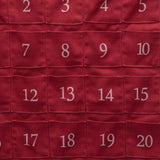 35" X 17" Red And White Fabric And Wood Let It Snow Christmas Lighted Advent Calendar Wall Decor