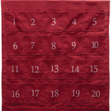 35" X 17" Red And White Fabric And Wood Let It Snow Christmas Lighted Advent Calendar Wall Decor