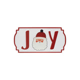 Set of Three White Green And Red Metal Christmas Hanging Text Wall Decor