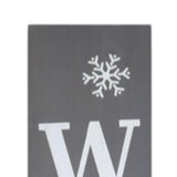 72" Gray And White Solid Wood Welcome Christmas Snowman Porch Sign