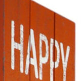 72" Orange And White Solid Wood Happy Harvest Porch Sign