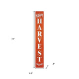 72" Orange Solid Wood Happy Harvest Porch Sign