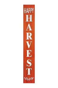 72" Orange Solid Wood Happy Harvest Porch Sign