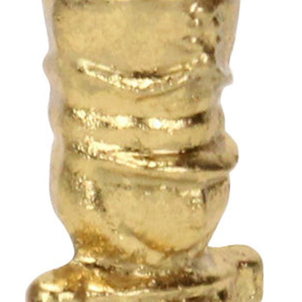 6" Gold Cast Iron Christmas Nutcracker Figurine