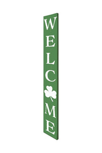 72" Green Solid Wood Welcome St Patrick's Day Porch Sign