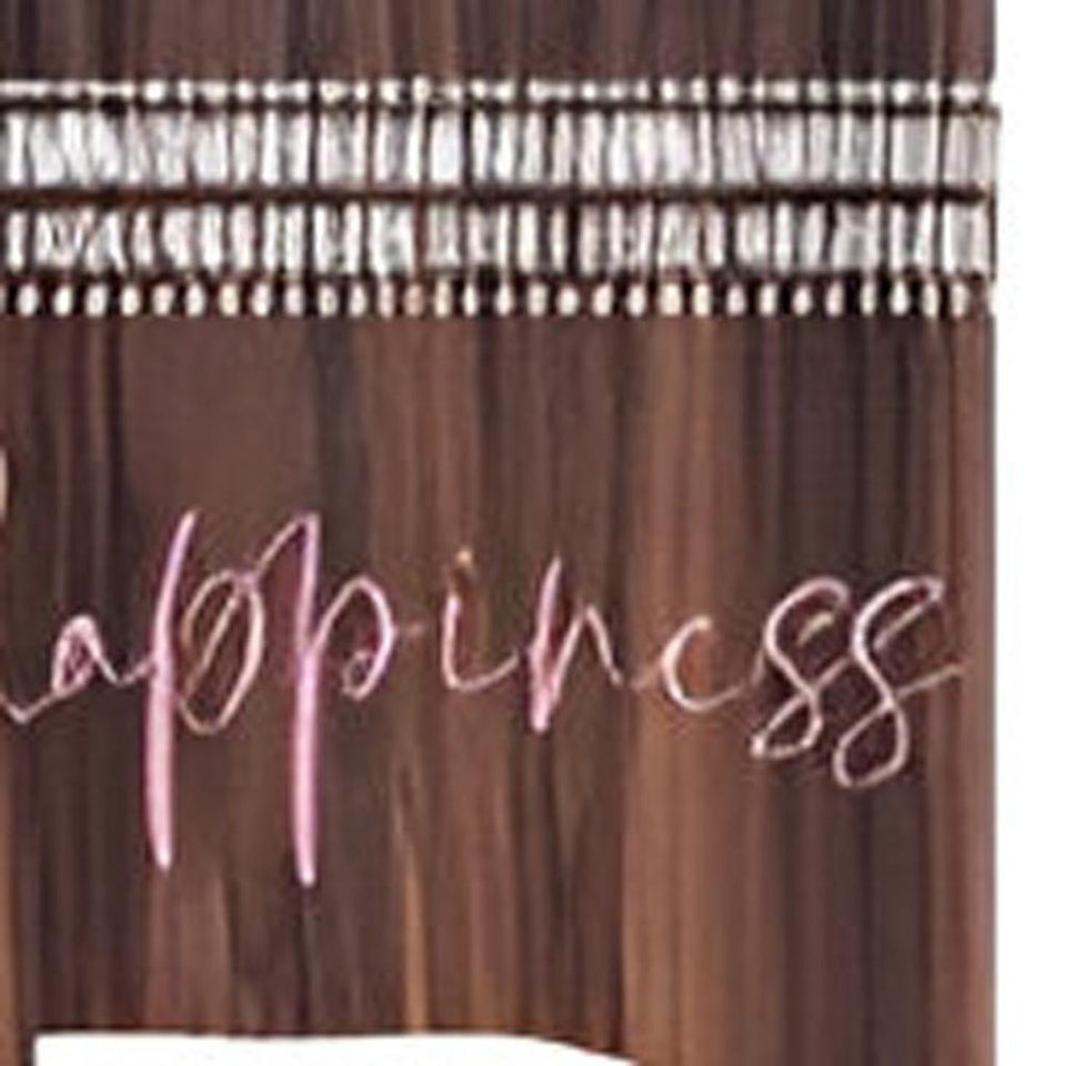 72" Brown Solid Wood Blooms Porch Sign