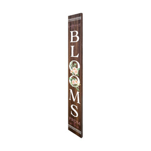 72" Brown Solid Wood Blooms Porch Sign