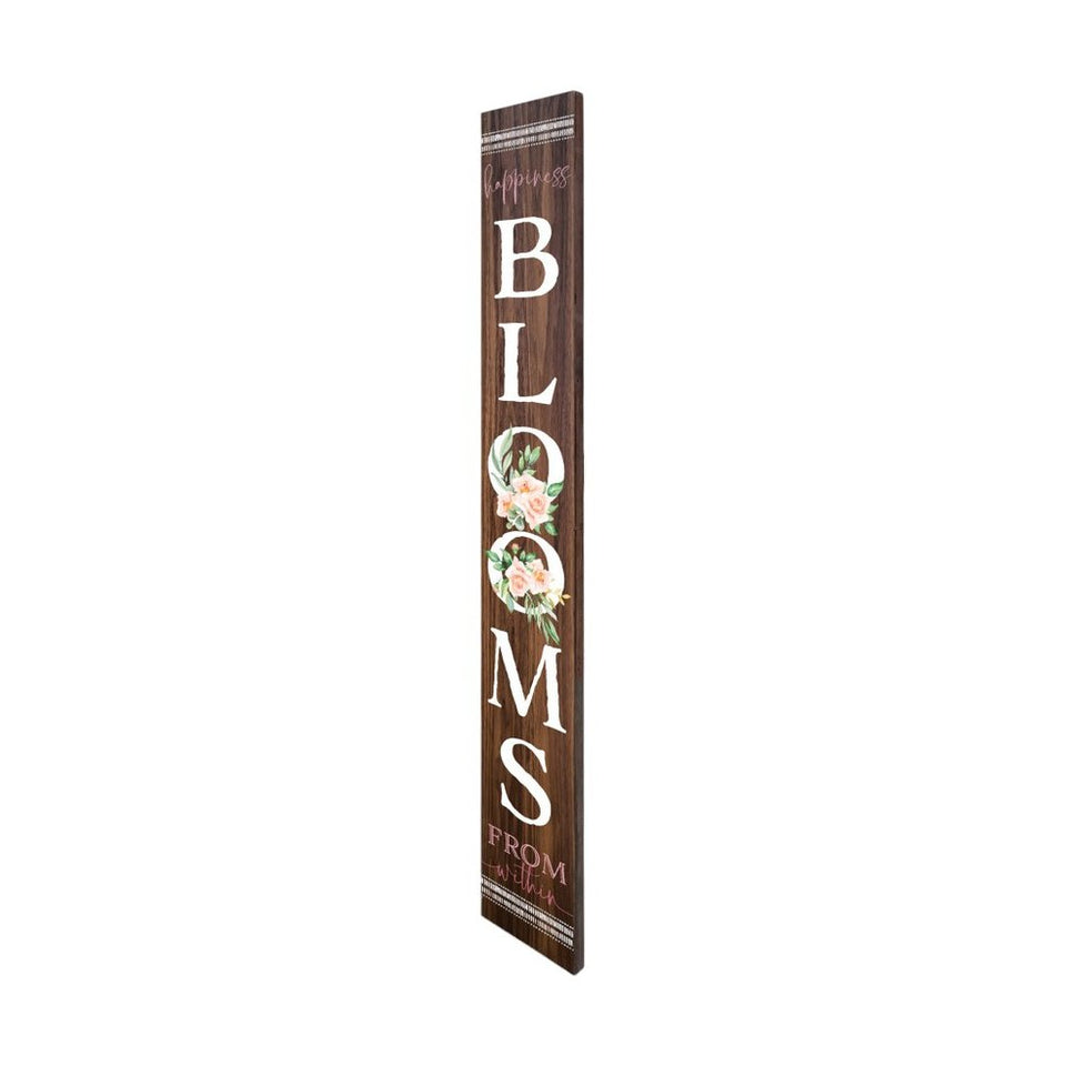72" Brown Solid Wood Blooms Porch Sign