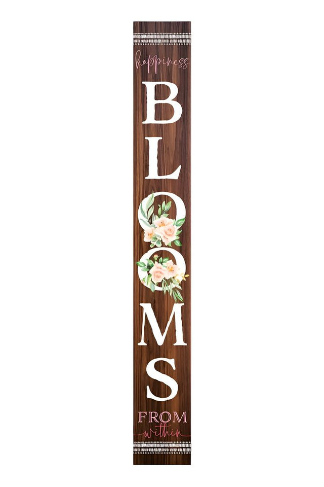 72" Brown Solid Wood Blooms Porch Sign