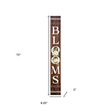 72" Brown Solid Wood Blooms Porch Sign