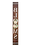 72" Brown Solid Wood Blooms Porch Sign