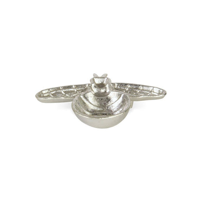 8" Silver Cast Iron Bumble Bee Trinket Tray