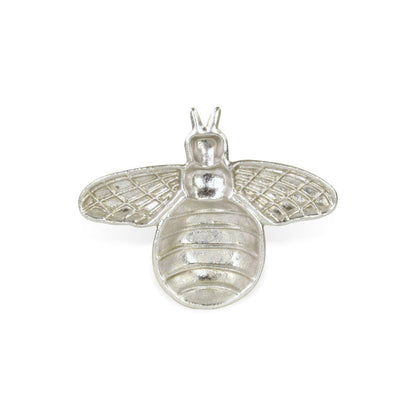 8" Silver Cast Iron Bumble Bee Trinket Tray
