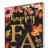 10" Black Gold And Orange Solid Wood Happy Fall Garden Stake