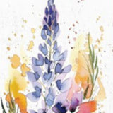 10" Blue Green And White Solid Wood Floral Bouquet Garden Stake