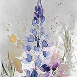 10" Blue Green And White Solid Wood Floral Bouquet Garden Stake