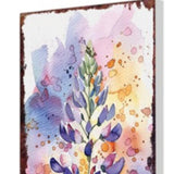 10" Pink Purple White And Yellow Solid Wood Floral Bouquet Garden Stake