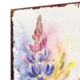 10" Blue Green Pink And White Solid Wood Floral Bouquet Garden Stake