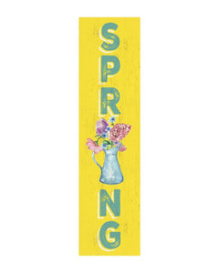 36" Yellow Solid Wood Spring Porch Sign