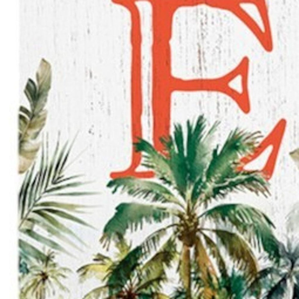 36" White Orange And Green Pineapple Home Solid Wood Porch Sign