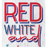 36" Blue Red And White Solid Wood Red White Boom July Fourth Fireworks Porch Sign
