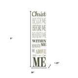 36" White And Green Solid Wood Christ Religious Porch Sign