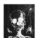 72" Black And White Solid Wood Welcome Halloween Skeleton Porch Sign