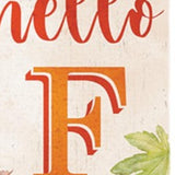 36" Orange Solid Wood Hello Fall Porch Sign