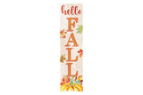 36" Orange Solid Wood Hello Fall Porch Sign