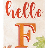 36" Orange Solid Wood Hello Fall Porch Sign