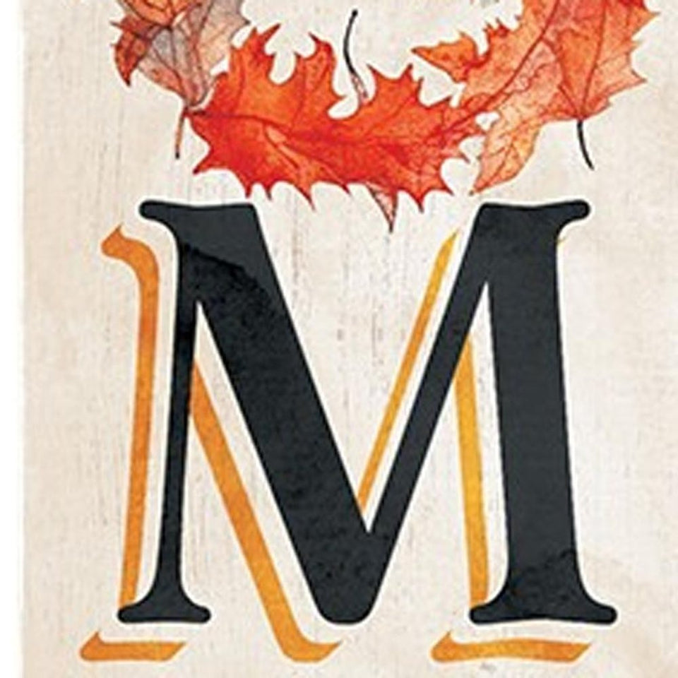 36" Black Off White And Orange Solid Wood Home Sweet Leaves Porch Sign