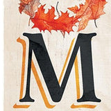 36" Black Off White And Orange Solid Wood Home Sweet Leaves Porch Sign