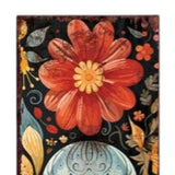 36" Black And Orange Solid Wood Day of the Dead Skull Porch Sign