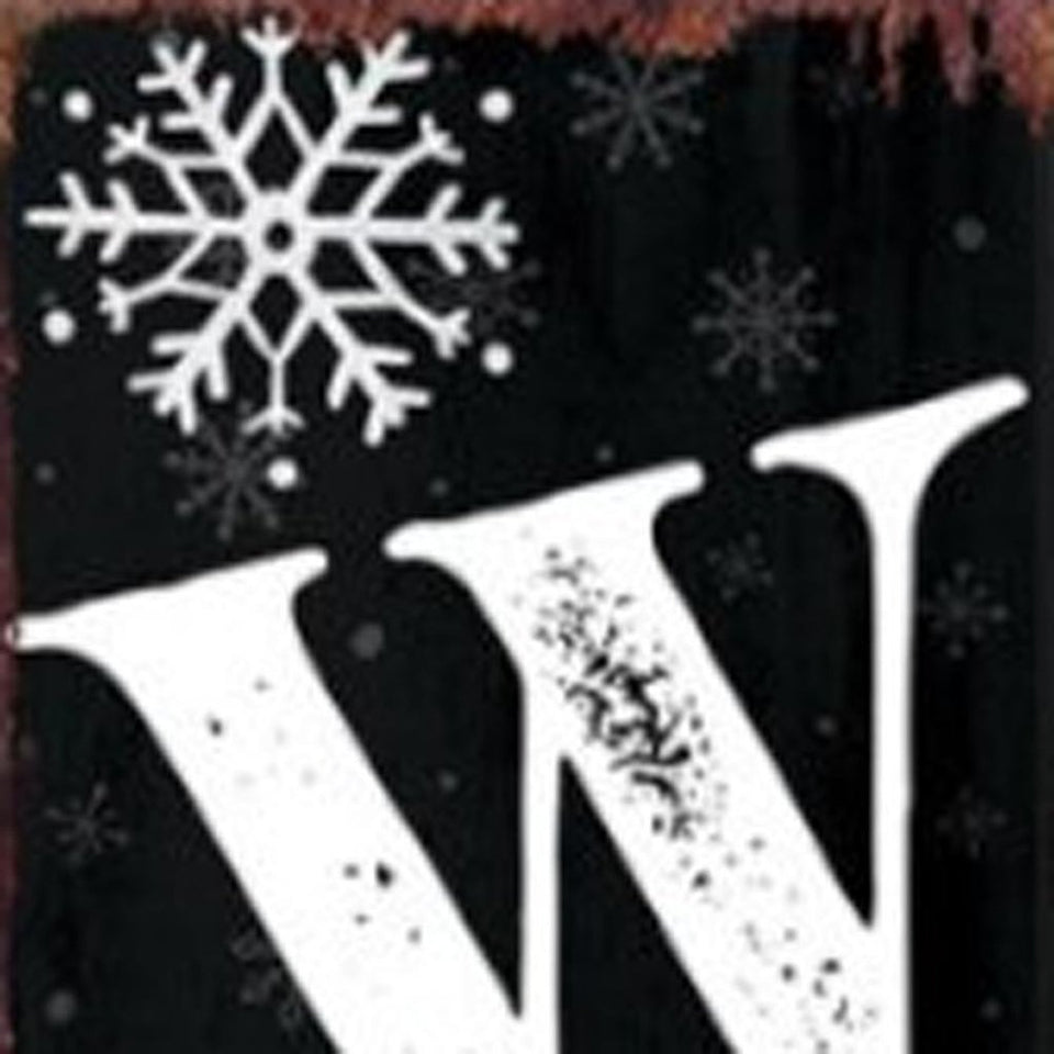 72" Black And White Solid Wood Welcome Snowman Porch Sign