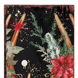 36" Black Red And Green Christmas Reindeer Solid Wood Porch Sign