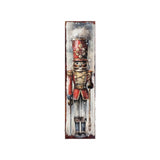 36" Black Red And White Solid Wood Christmas Nutcracker Porch Sign