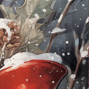 36" Blue White And Red Christmas Snowman Solid Wood Porch Sign