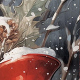 36" Blue White And Red Christmas Snowman Solid Wood Porch Sign