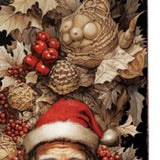 36" Black And Red Solid Wood Christmas Santa Porch Sign