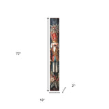 72" Black And Red Solid Wood Christmas Nutcracker Porch Sign