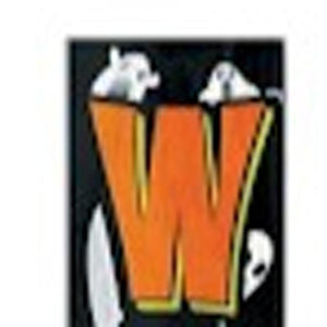72" Black And Orange Solid Wood Welcome Halloween Ghost Porch Sign