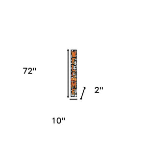 72" Black And Orange Solid Wood Welcome Halloween Ghost Porch Sign