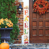 72" Brown Orange And Yellow Solid Wood Happy Fall Porch Sign